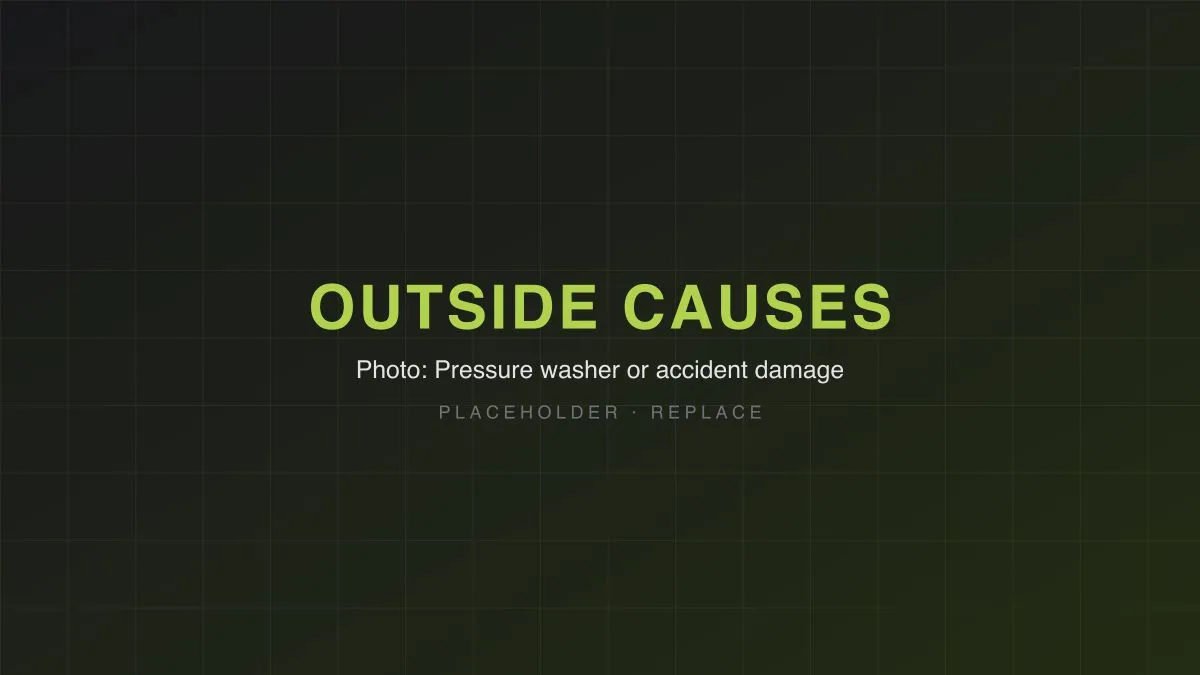 Damage from outside causes