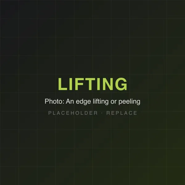Early lifting or peeling